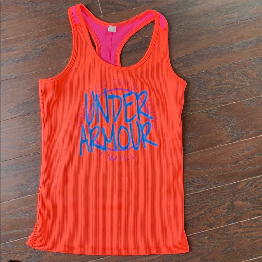Under Armour Girls orange tank